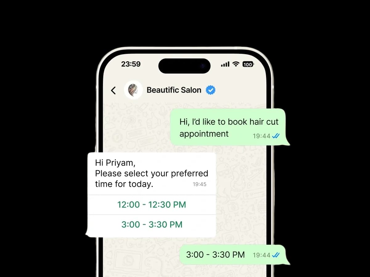 WhatsApp Business API conversation preview